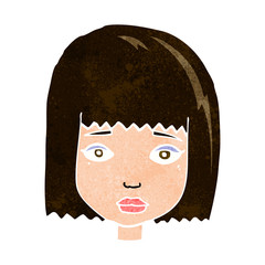 cartoon female face