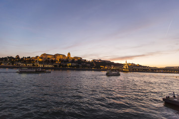 Fototapeta premium View at Danube river in Budapest, Hungary