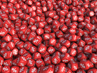 Discount percent cubes background
