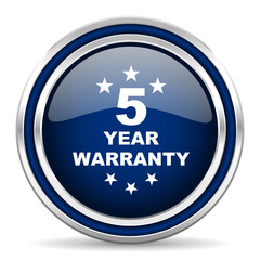 warranty guarantee 5 year icon