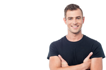 Fototapeta premium Smiling young causal guy