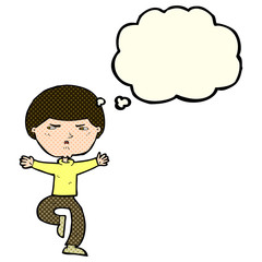 cartoon angry man with thought bubble