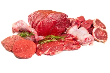 Keuken foto achterwand Vlees rauw vlees mix