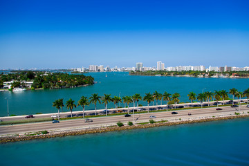 Obraz premium Miami MacArthur Causeway A1a