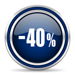 40 percent sale retail icon