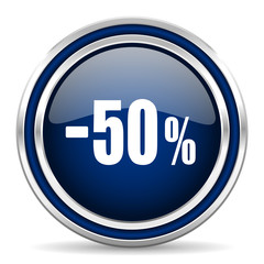 50 percent sale retail icon