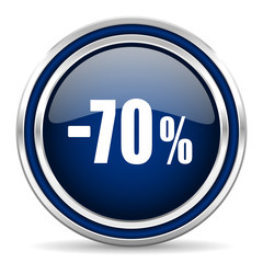 70 percent sale retail icon