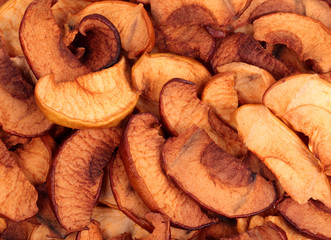 Close up dry slices of apple