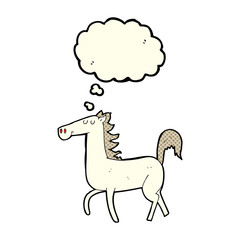 cartoon horse with thought bubble