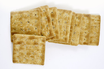 Sugar crackers isolated on the white background