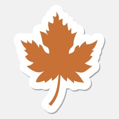 Maple leaf sticker