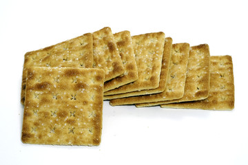 Sugar crackers isolated on the white background