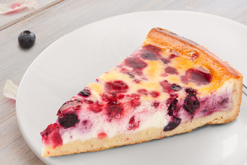 Piece of Blueberry Raspberry Pie