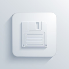 Vector modern diskette light icon