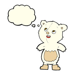 cartoon polar bear with thought bubble