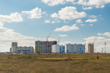 Fototapeta na wymiar Новый жилой район в Городе Ульяновск