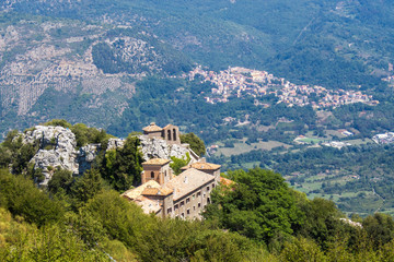 Fototapeta na wymiar The sanctuary of Mentorella, Italy