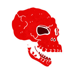 cartoon spooky skull