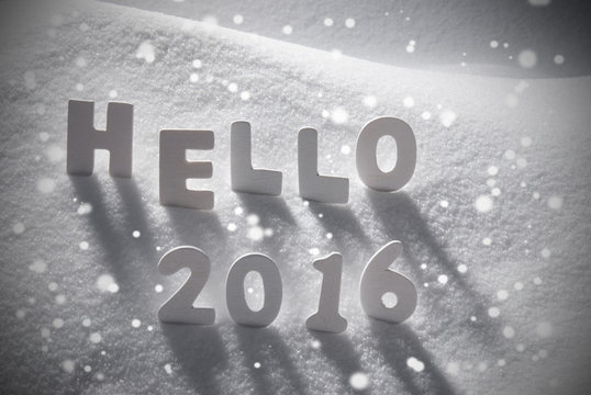 White Christmas Word 2016 2015 On Snow, Snowflakes