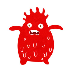 cartoon funny slime monster