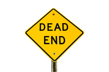 Dead End Sign Isolated on White