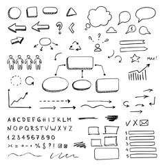 Hand drawn vector elements