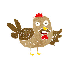 cartoon old rooster