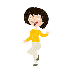 cartoon laughing woman