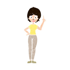 cartoon woman explaining her point