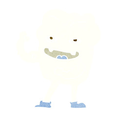 cartoon strong healthy tooth