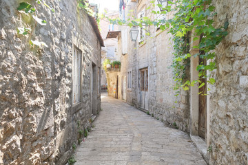Fototapeta na wymiar View of an old town of Budva, Montenegro