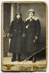 Young family old photograph of ancestors