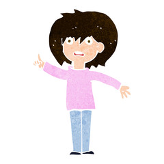 cartoon woman asking question