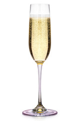 Glass of champagne isolated on a white 