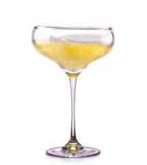 Glass of champagne isolated on a white 