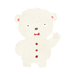 cartoon unhappy polar teddy bear