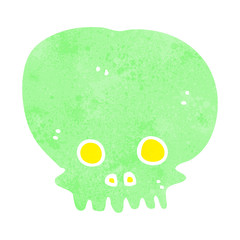 cartoon spooky skull symbol