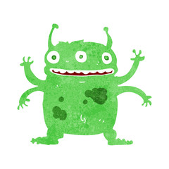 cartoon alien monster