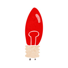 cartoon red light bulb