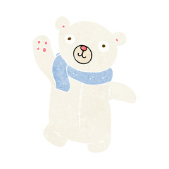 cute cartoon polar teddy bear