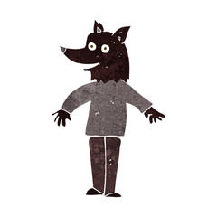 cartoon happy werewolf