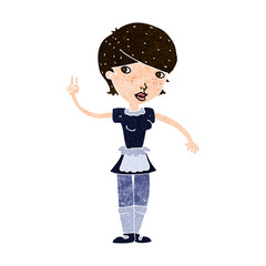 cartoon waitress taking order