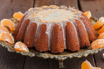 Tangerine cake with vanilla