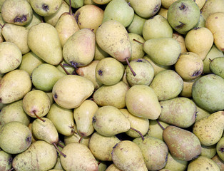 Backgrounds of ripe juicy yellow pears