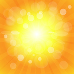 Bright sun effect background vector.