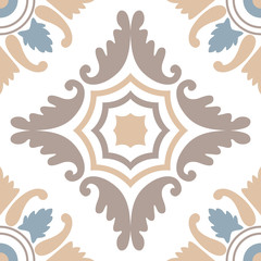 Portuguese tiles seamless pattern. Vintage background - Victoria