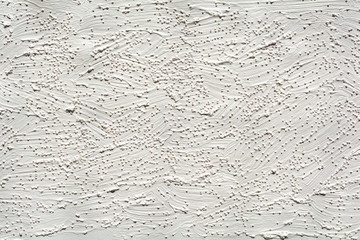 White and grey oil abstract background painting with mixed glass sand, balls for texture.