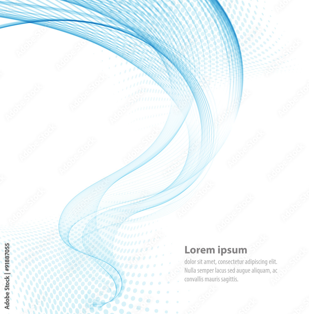 Poster vector smooth abstract waves