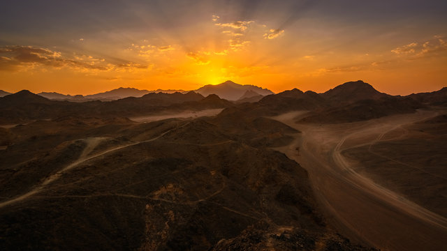 Sunset Egypt desert
