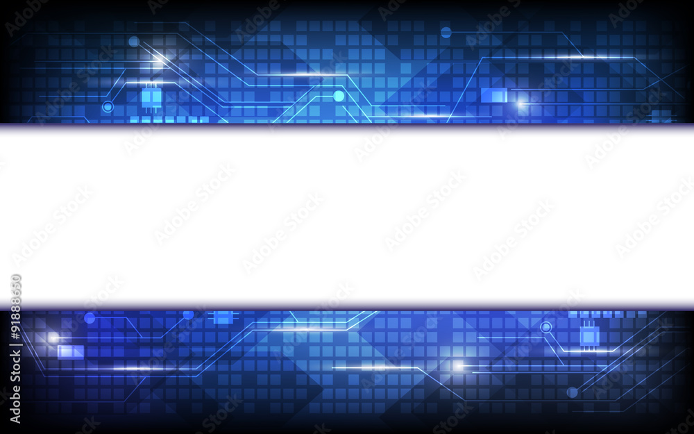 Poster vector digital tech pattern abstract template background computer innovation concept